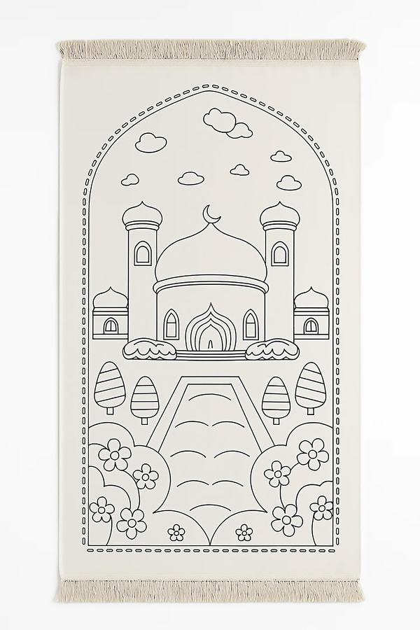 Kinder Gebetsteppich zum Ausmalen