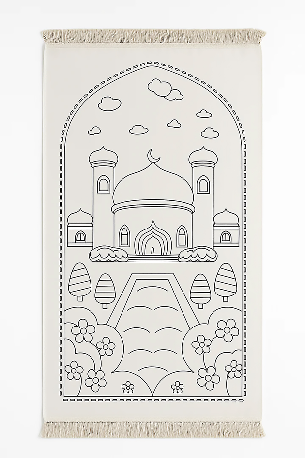 Kinder Gebetsteppich zum Ausmalen