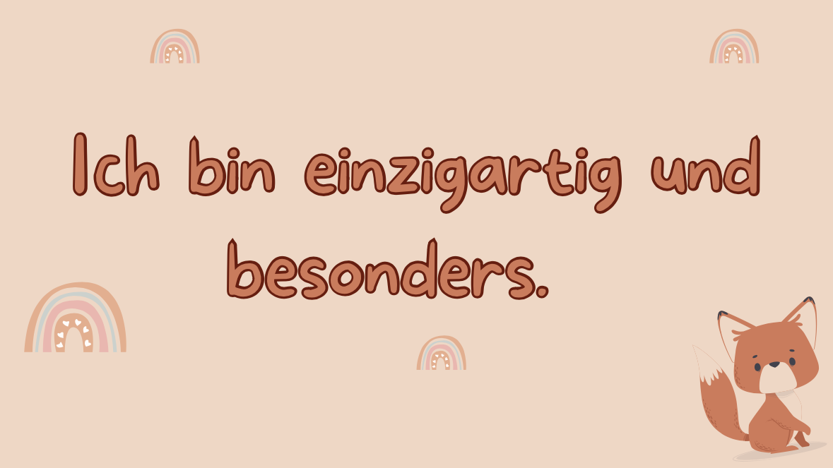 Kinder Affirmation Buch Seite